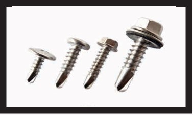 SS Self Drilling Screws – Stainless Steel Tek Screws #10-14-16 for Metal Roofing and Cladding – A2/A4 Grade 304/316, Drill Point, Hex Washer Head, EPDM Washer, Self Drilling Fasteners